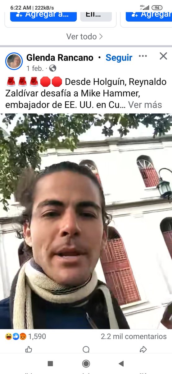 Captura de pantalla y para los expedientes de chivatos de Holguín, a este le daremos con todo el peso de la ley o ........en una Cuba libre, ratas comunistas.