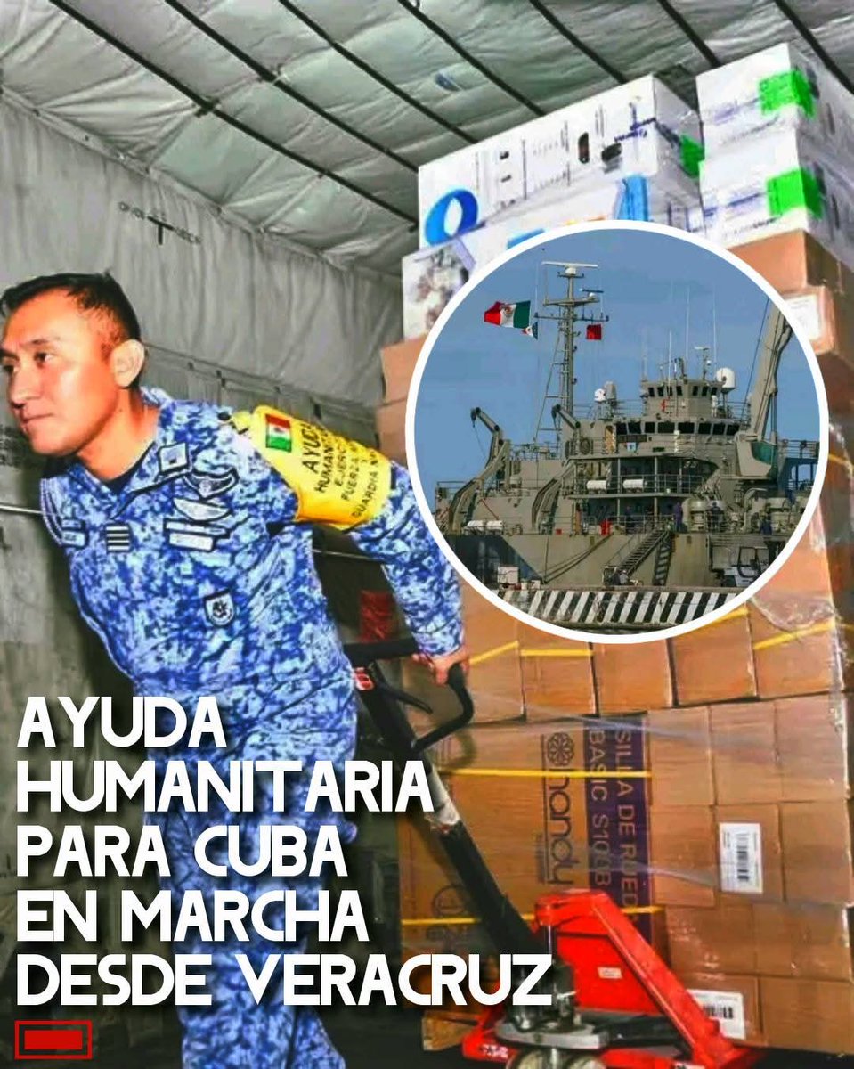 Continua ayuda del hermano pueblo de #México para #Cuba,  desafiando al imperio,#IslaDeLaJuventud, #CitmaIsla, #SentirPinero, #100AñosConFidel