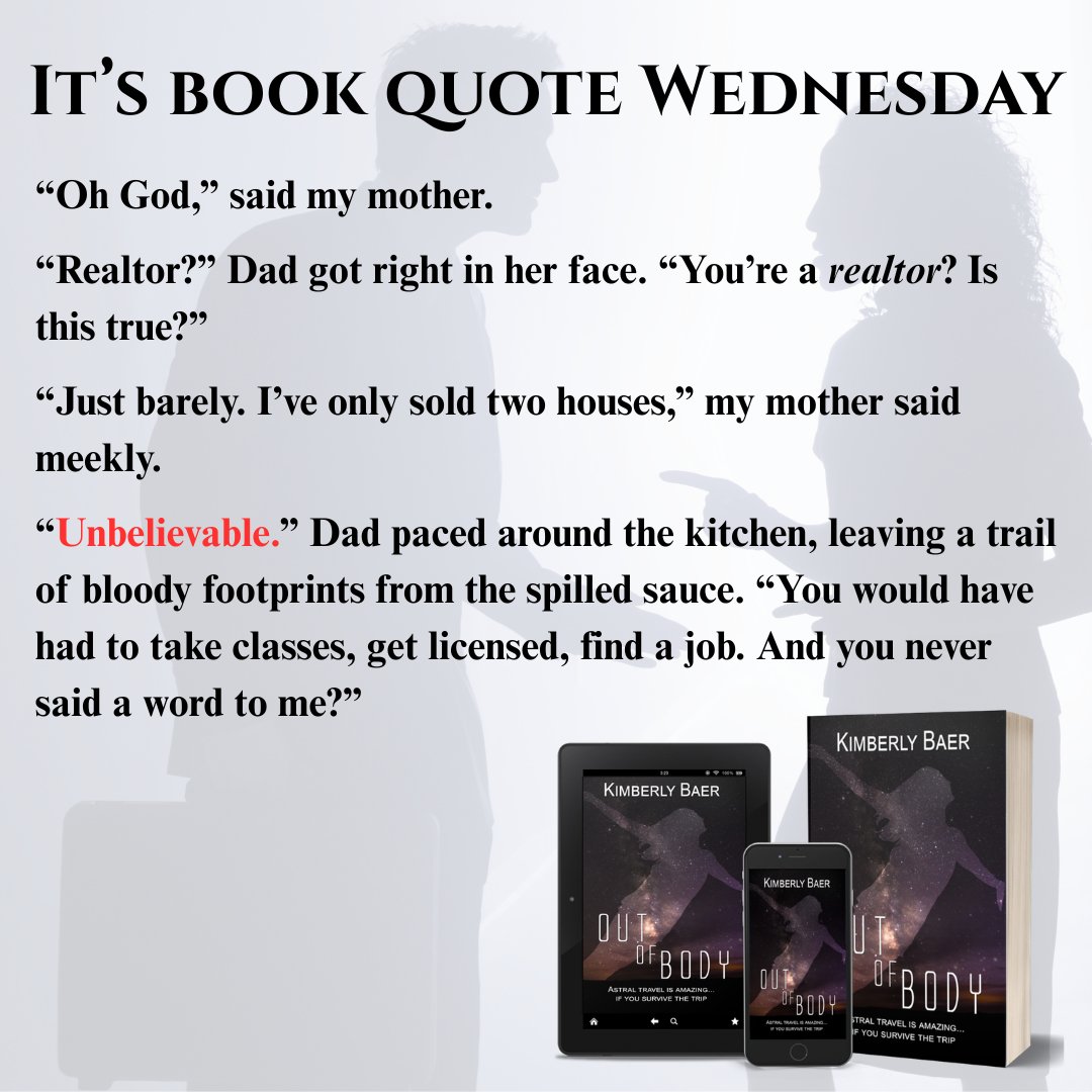 KimberlyBaer14's tweet image. Today's word: UNBELIEVABLE. Excerpt is from YA paranormal novel OUT OF BODY.
#bookqw #yalit #excerpt #bookstagram