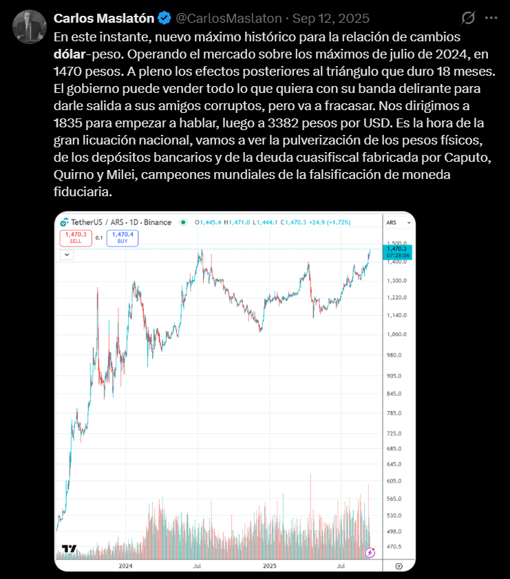 gabriel366's tweet photo. @hugo1969s @CarlosMaslaton Por ahí falta que enchufen la licuadora. Loko, la patita a 1835 para cuando era? porqe esto lo dijiste en Sep 2025 y ahí no pasa ni tampoco lo de 3382. Lo de es la hora es con reloj de arena con arcilla mojada? o en qué unidades medís la hora nacional? https://t.co/KWYTrTBuop