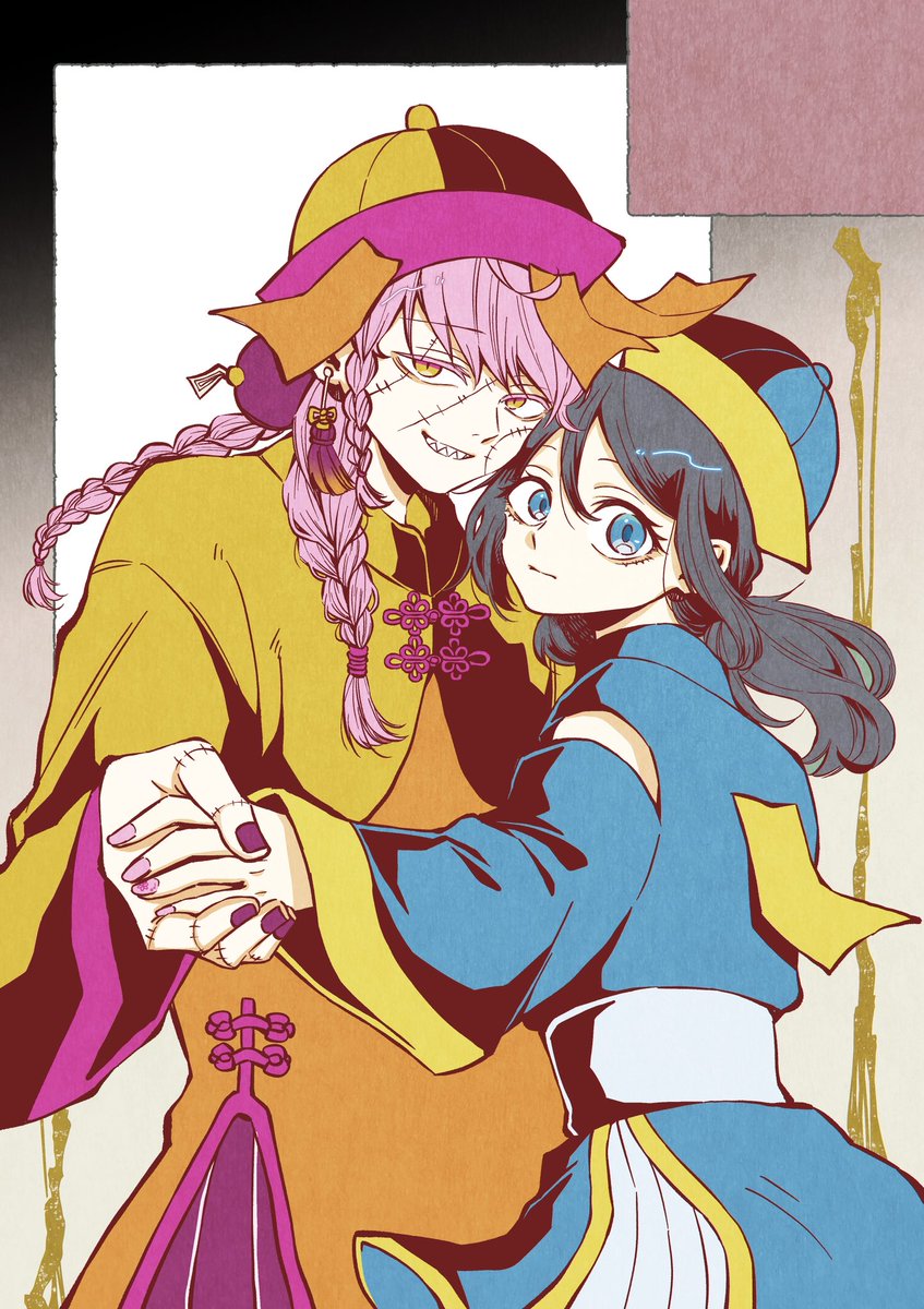 tsuru3_7's tweet photo. キョンシーとダンス🏮

#オリジナルイラスト #創作男女 https://t.co/03BFx2SP5T
