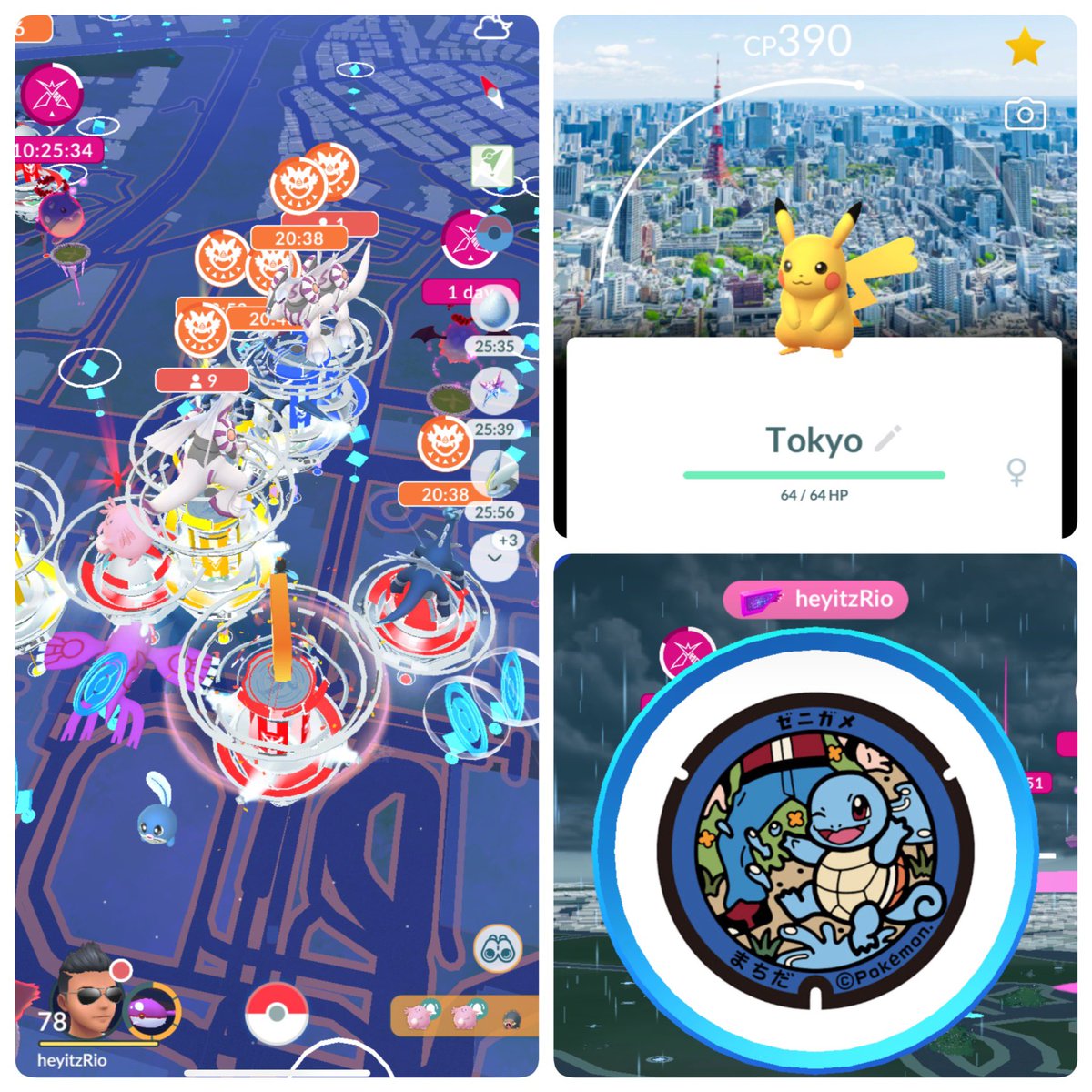 Raid Hour ✅
Poke Lid Hunt ✅

Found a cool Raid Spot 🥹
#PokemonGO #ポケモンGO