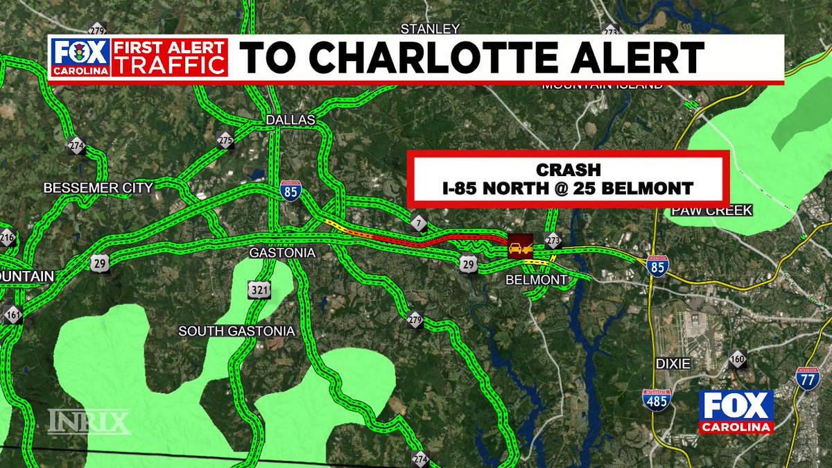 YOU OR SOMEONE YOU KNOW TRAVELING TO CHARLOTTE? TRAFFIC ALERT IN BELMONT