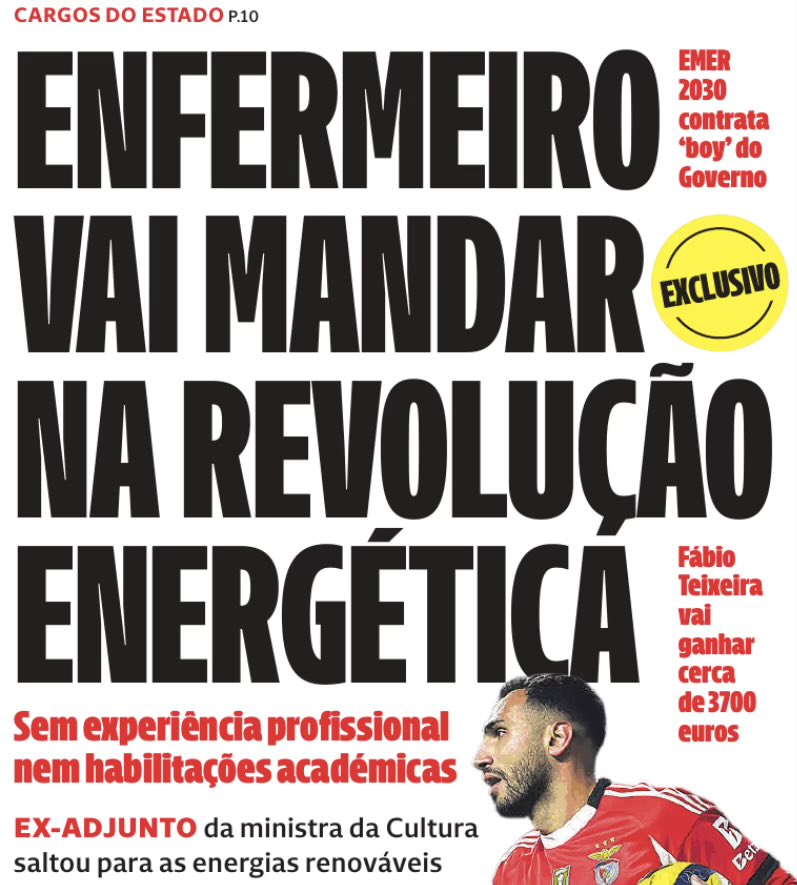 Um enfermeiro que salta da cultura para as energias renováveis só pode ser o supra sumo do sistema! 👏🏻😏