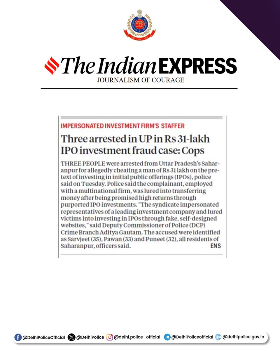 Delhi Police tweet media