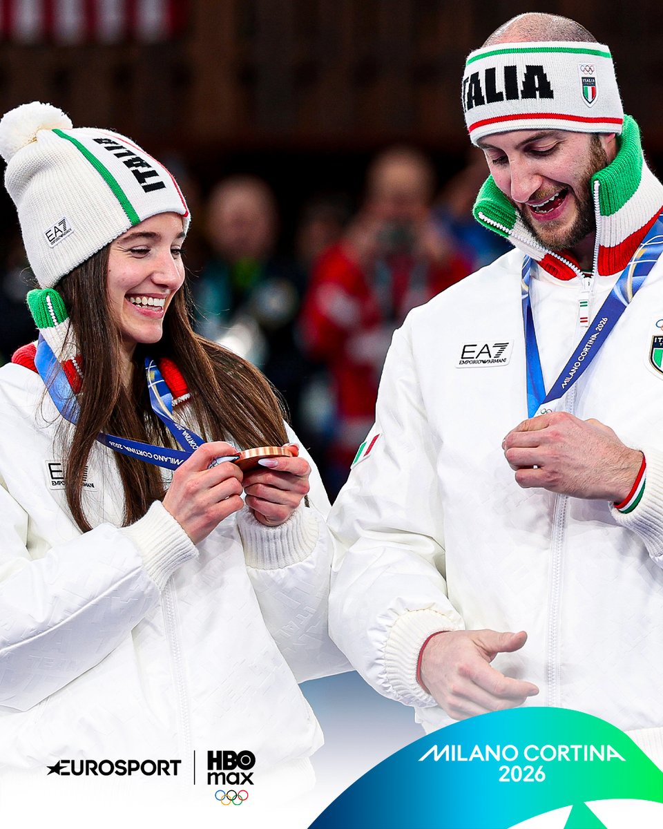 Eurosport_IT's tweet photo. Amos e Stefania, solo un’ultima cosa: vi meritate tutto 🥉🥹
#MilanoCortina2026 #Olympics #Olimpiadi #Mosaner #Constantini https://t.co/tFJS9P7iQy