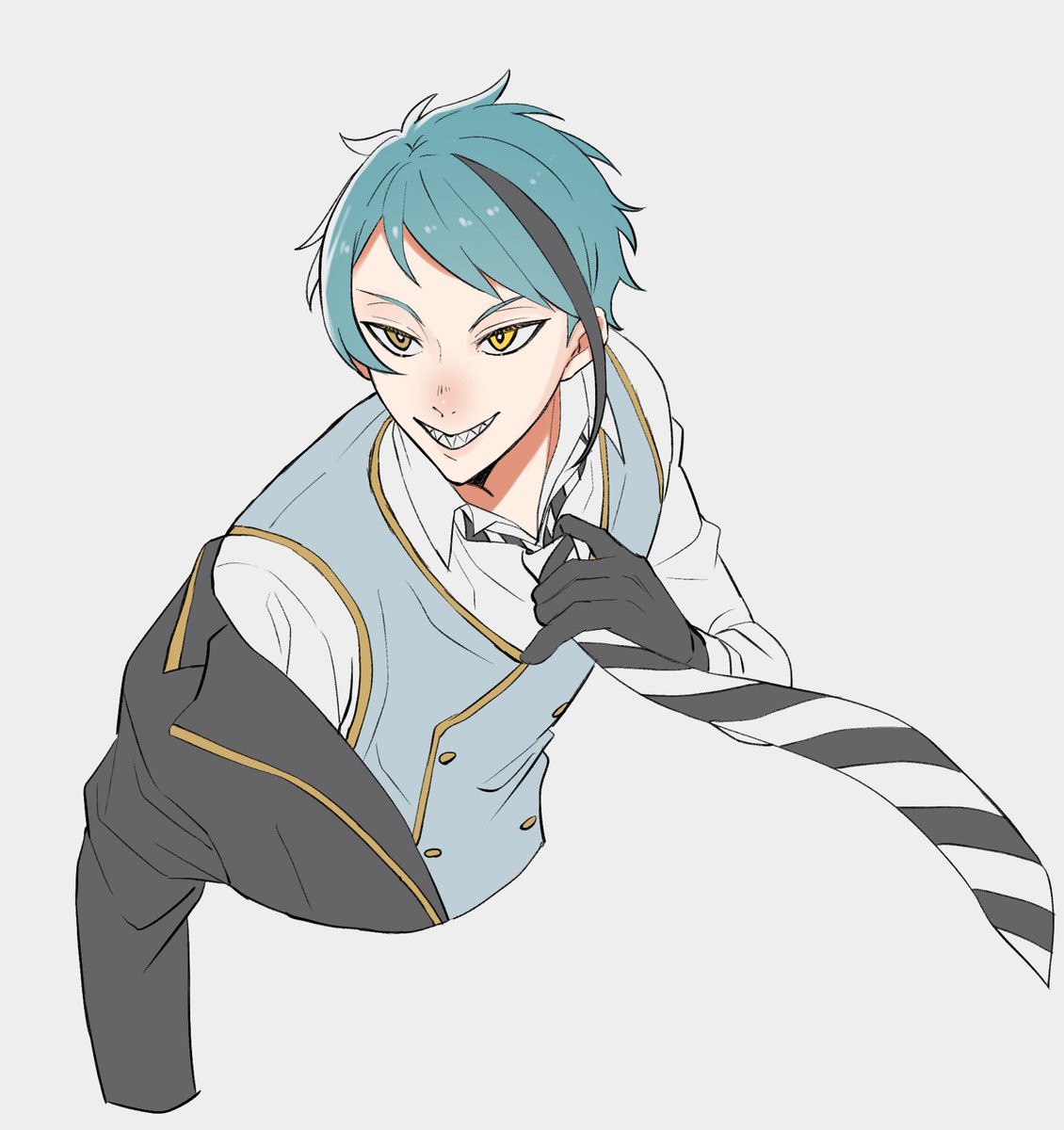 uyauya_hiru4's tweet image. 好きな曲の雰囲気で描いてみた🐬