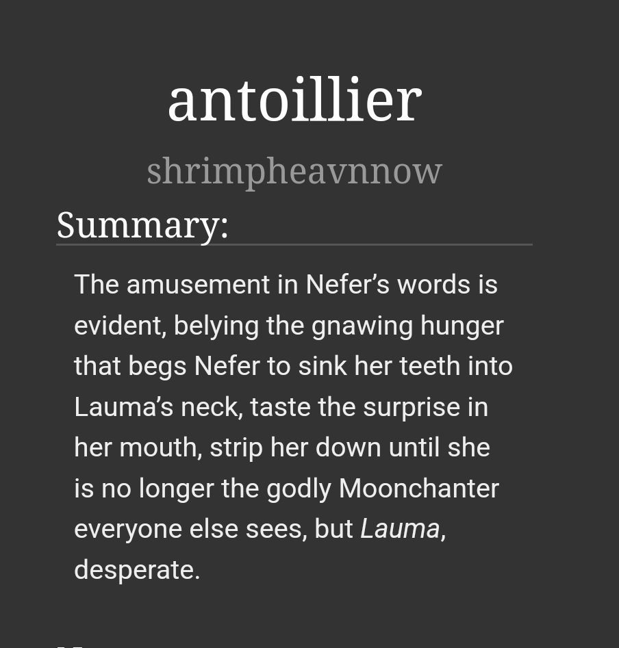 shrimpheavnnow's tweet photo. nsfw #laufer #moonsnake

antoillier | e, antler fondling, top nefer/bottom lauma 

***

“Are you quite alright, Lady Moonchanter?” she murmurs. “Seems like you’re a little sensitive.”

***

https://t.co/l1sa75xJN4 https://t.co/P57OcqPFQq