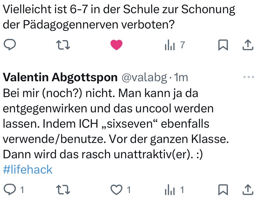 valabg's tweet image. Pädagogenleben. #lifehack #SIXSEVEN