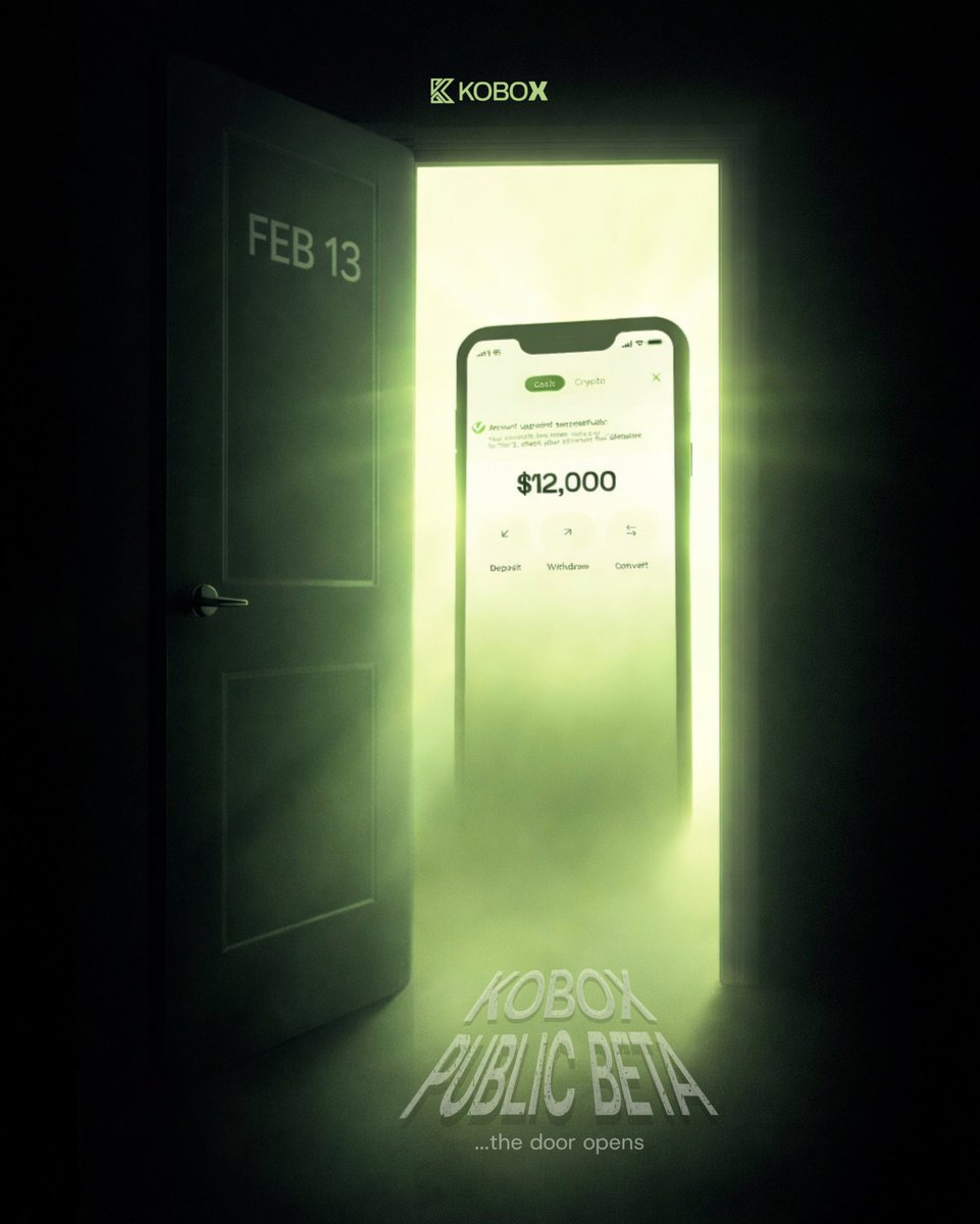 You guessed it. You waited. Now it's confirmed.

KoboX Public Beta goes live February 13th.

The door is opening, and you're early.

Get ready to experience Crypto + Fiat finally working together in one app.