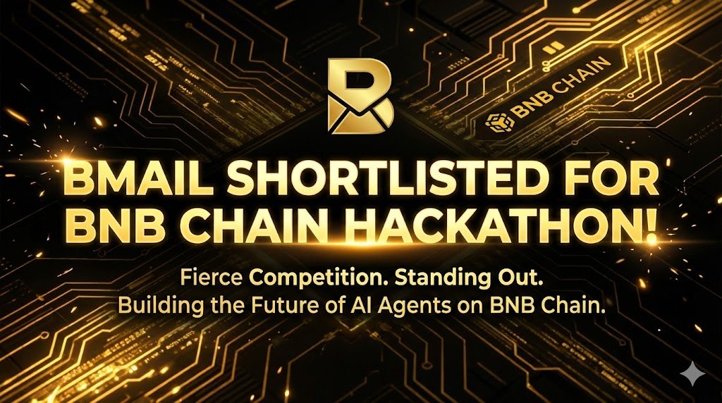 💡 Validated by the Best.We are proud to announce that Bmail has been shortlisted for the prestigious #bnbchain Hackathon.

We are bringing the first decentralized email infrastructure to the BNB Chain Agent ecosystem. Watch this space. 🟡📧

#BNBChain #Bmail