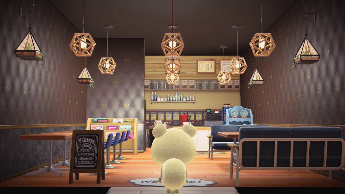 _guardian_deity's tweet photo. ジュンがご希望の別荘は喫茶店のような部屋だったのでこんな感じに作りました^- ﻌ-^ง 
ジュン…喫茶店…ジュン喫茶店…
純喫茶 ってこと？Σ ^ ° ﻌ°^
あつ森製作陣…やるやん^- ﻌ-^ ﾌｯ

#あつ森 
#どうぶつの森 
#ジュン
#喫茶店 
#ACNH https://t.co/Tjz2Yvk3GV