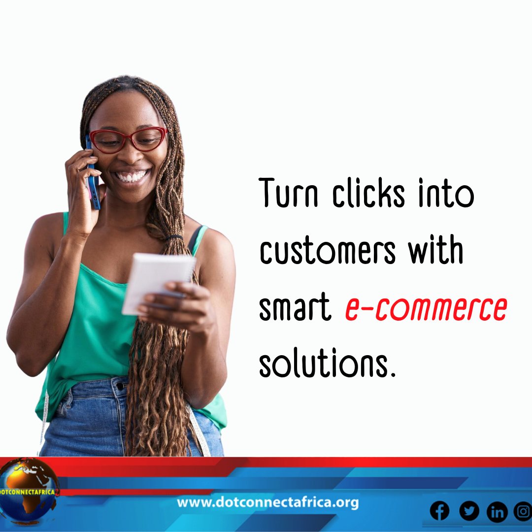 dot_africa's tweet image. Turn clicks into customers with smart e-commerce solutions that are built to convert, scale, and grow your online business—every step of the buyer journey matters. Discover more at our website: dotconnectafrica.com

 #EcommerceSolutions #DigitalCommerce #OnlineBusiness