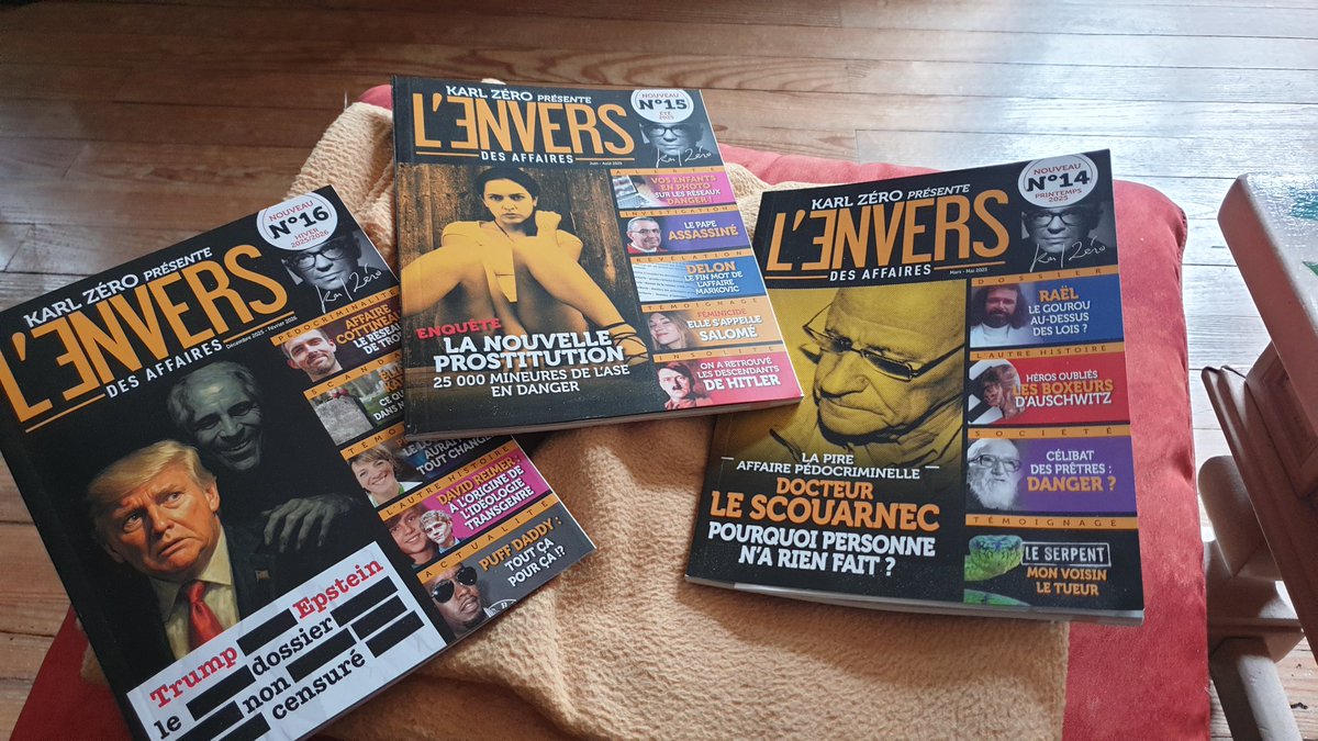 Phil_7338's tweet photo. Achetez et lisez #Lenversdesaffaires de #KarlZero @karlitozero 6€90 trimestriel.
Tout y est mentionné, décrit, analysé...
Il faut continuer à le soutenir, il en va de notre liberté d'expression.
@pedocriminalite
#EpsteinFiles #pedoland https://t.co/pEcctYPO9g