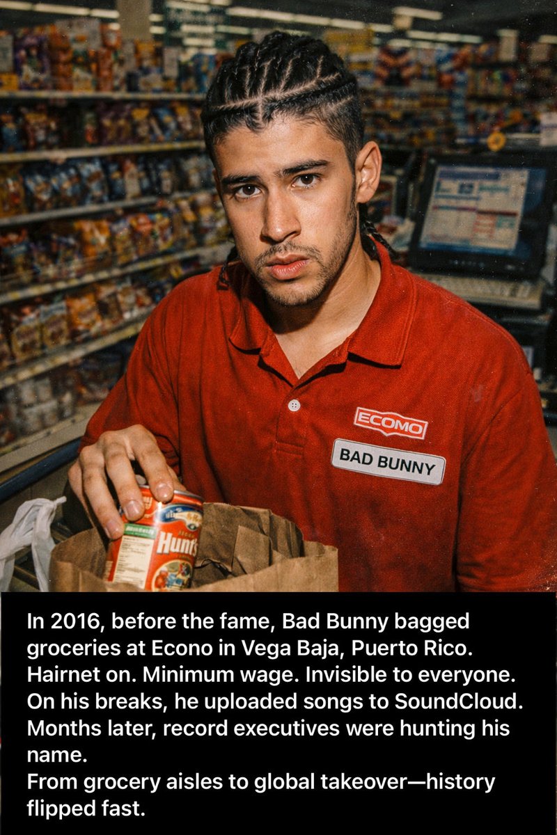 MarkJosephMall4's tweet photo. Bad Bunny before fame. https://t.co/JtgIdJt72P