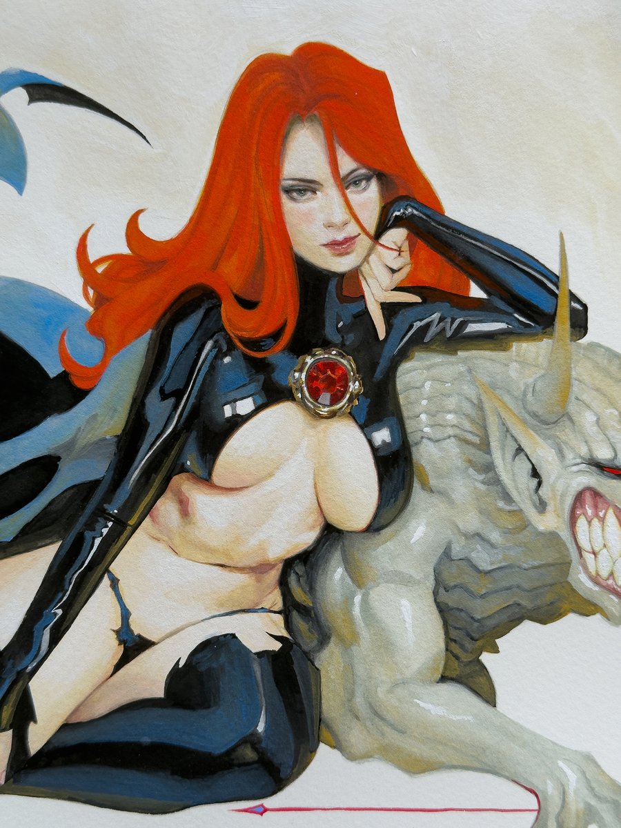 merkymerx's tweet image. First completed painting to come out of my newly furnished studio!

Goblin Queen
11 x 17 inches, gouache and acrylic on watercolor paper
NOT FOR SALE