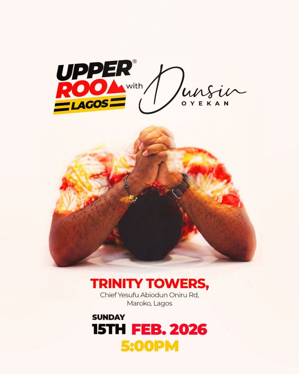 MannieAce's tweet photo. This Sundayyyy 🔥
Come expecting an encounter. Come ready to worship. Come ready to surrender.

#UpperRoomLagos #DunsinOyekan #WorshipExperience https://t.co/4a2RfCfeBq