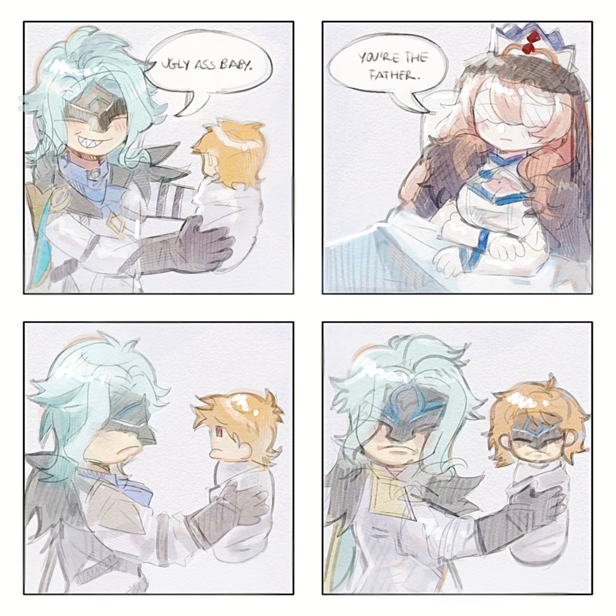 Angie_Scarless's tweet photo. the one time he chose not to make a clone, ends up being completely different looking than him lol.

#yumetwt #ildottore #genshinimpact #ocxcanon https://t.co/eL7tm34dS0