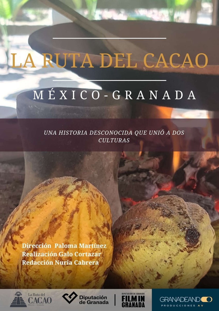 filmingranada's tweet photo. HOY! ¿Quieres conocer la historia de la entrada del cacao en España por la #ComarcadeGuadix? Proyección + coloquio con su directora y el profesor de @CanalUGR Rodríguez-Domingo. #Granada
🗓️ Miércoles 11 febrero, 19 h., Condes de Gabia
👉 Entrada libre hasta completar aforo https://t.co/ui0wGQOTW5