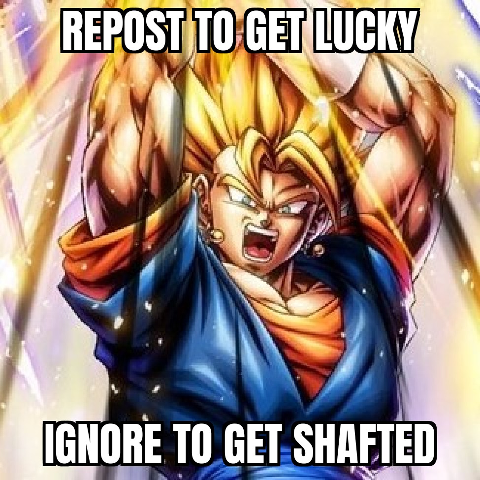 LIKE ❤️ &amp; RT 🔃 TO PULL VEGITO FIRST SUMMON

(MAINTENANCE ENDS IN 2 HOUR 20 MINUTES FROM NOW FOR EVERYONE ‼️)