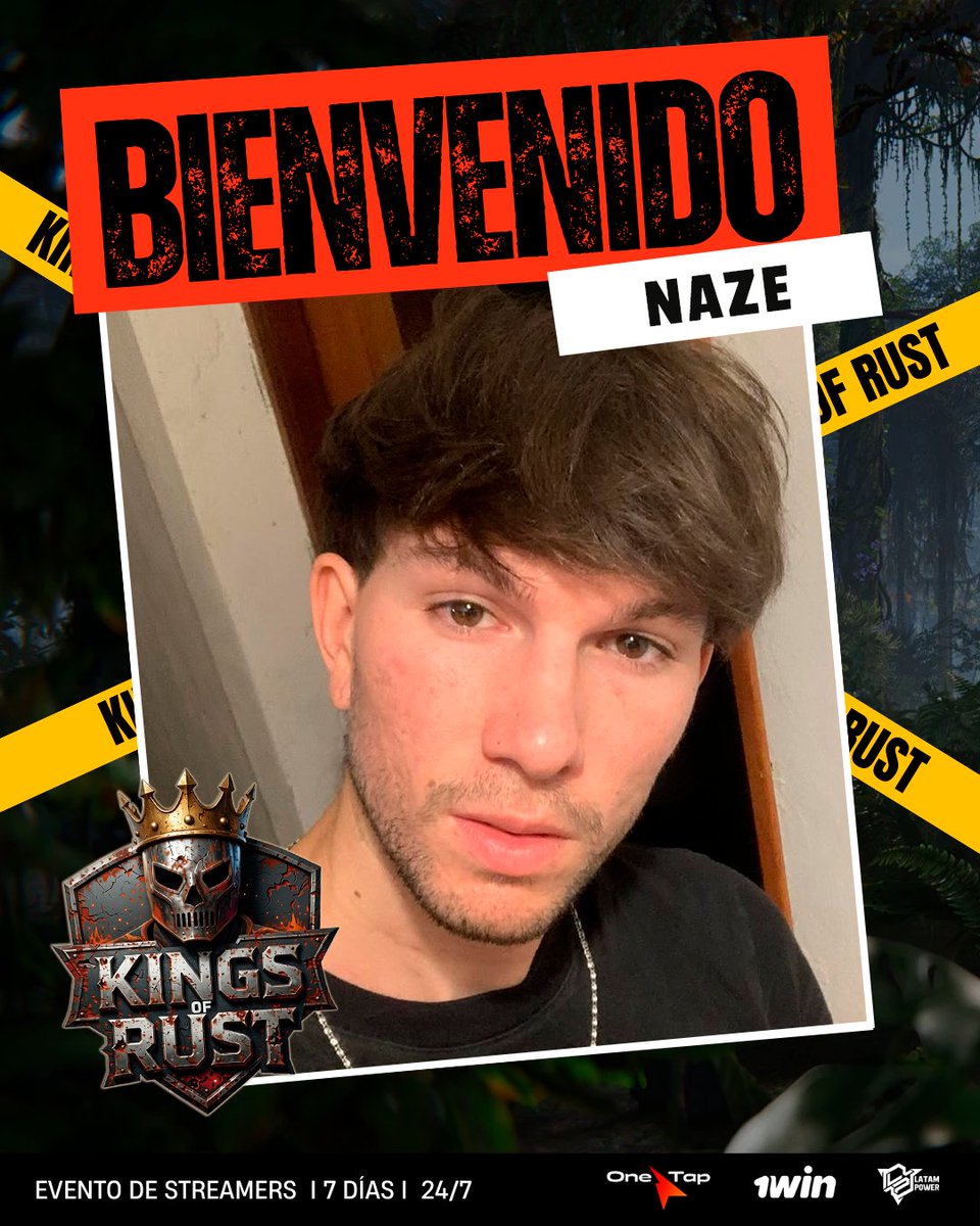 Nos alegra tenerte <a href="/nazegamingtv/">NazE</a>  en Kings of Rust👑 Este evento reúne a creadores que buscan competir, entretener y dejar huella 🔥 Estamos seguros de que brindarás un gran espectáculo para toda la comunidad!