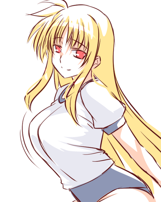 これくらいでもアレかな…
線だけの落書きみたいなやつは無事だったけど。
体操服フェイトさん、実験台になってください。 