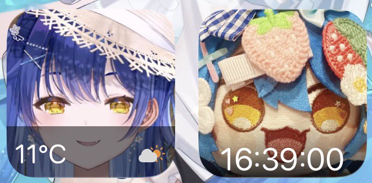 今の天気を表情で教えてくれる天宮さんと、ﾐｬｰ!!と時間を叫んでくれているあみゃまるちゃん