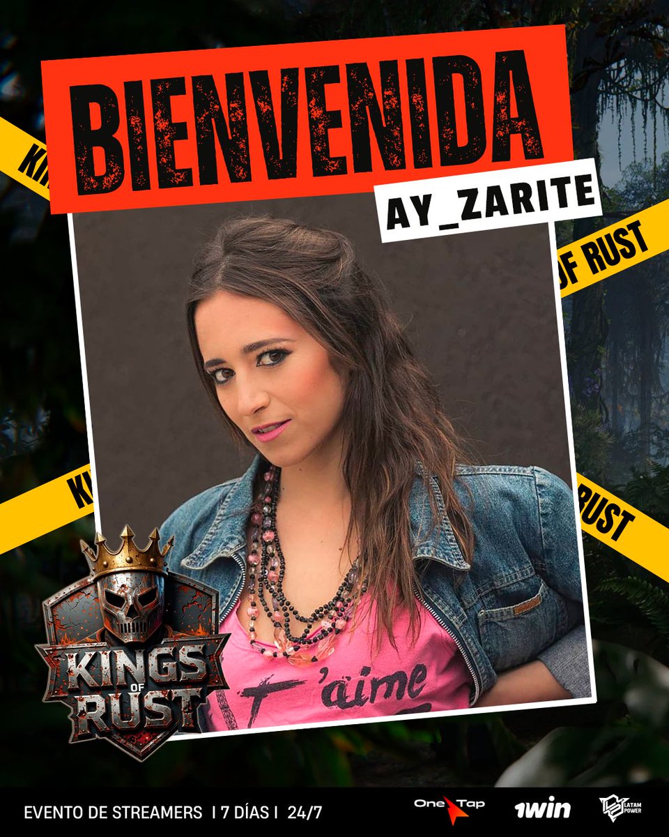 Nos alegra tenerte <a href="/Ay_Zarite/">Ay_Zarite</a>  en Kings of Rust👑 Este evento reúne a creadores que buscan competir, entretener y dejar huella 🔥 Estamos seguros de que brindarás un gran espectáculo para toda la comunidad!