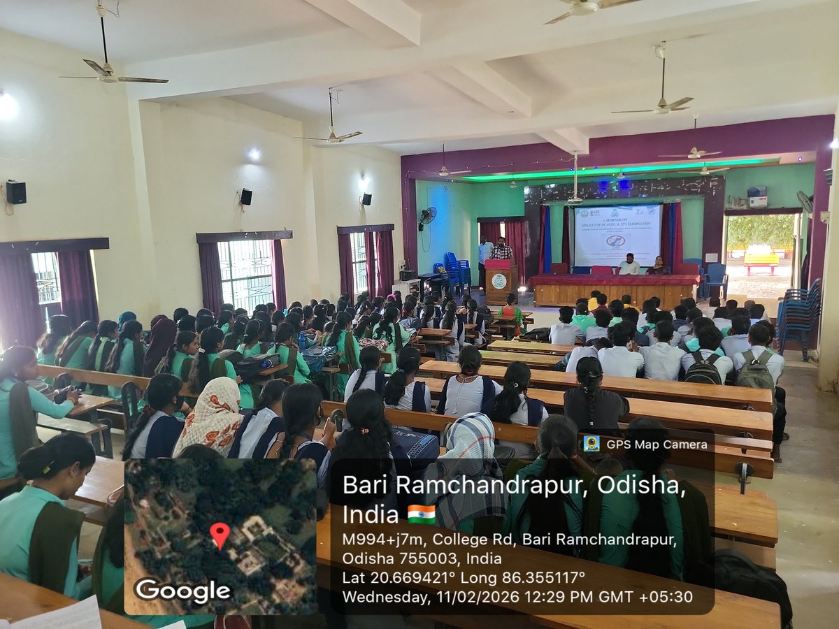 Principal_GCC's tweet photo. Awareness today, sustainability tomorrow. 🌍♻️
A seminar on “Single Use Plastic &amp; Its Elimination” at Gopabandhu Choudhury College,Bari, inspiring students and staffs to adopt eco-friendly alternatives.
#BeatPlasticPollution #SayNoToSingleUsePlastic #GreenFuture #Odisha https://t.co/x0rxB58RwN