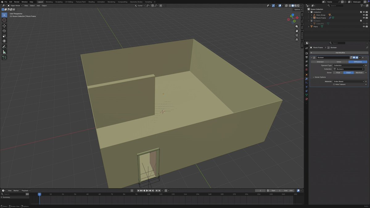 This 3D room is coming together. Took me forever to make that door btw.