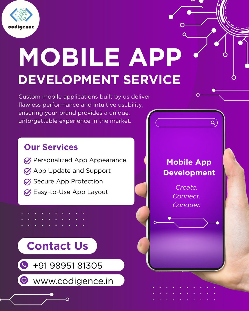 Codigence's tweet photo. 🚀 Need a Mobile App for Your Business?

📞 Contact Us: +91 98951 81305
🌐 https://t.co/ZMTjStmh1J

#MobileAppDevelopment #Codigence #AppDevelopmentService #BusinessGrowth #CustomMobileApps https://t.co/FxZUGv0K8M