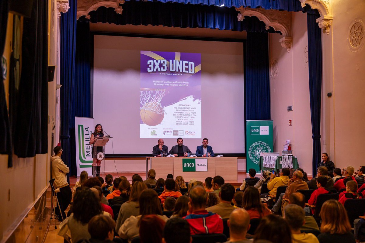 FMBMELILLA's tweet photo. #EventosFMB | ¡¡Fantástico broche final al III Torneo 3×3 @UNEDMelilla!!
Más info y resultados👇
https://t.co/oXiSZGJFiC
Fotos competición👇
https://t.co/Bg8nM8Pxbf
Fotos clausura👇
https://t.co/JVEzUQTyZl
#seguimostrabajando https://t.co/dg9VUnDUf1