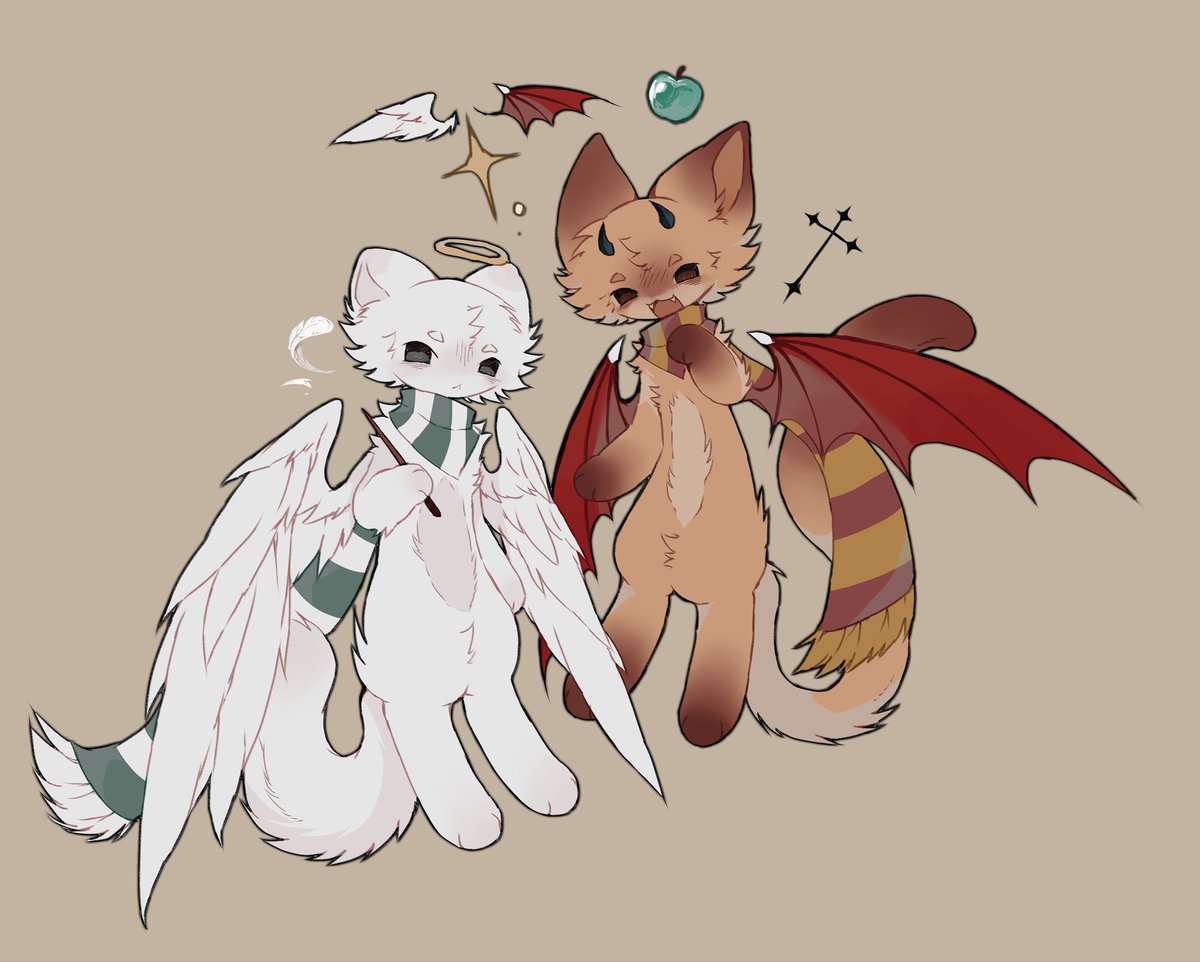 Anaerobe_'s tweet photo. #dhr #dramione 
不会画人请原谅
尝试在这里发送一些同人
（Because I can't draw human beings, so I represent them in animal form） https://t.co/WRyCB61egl