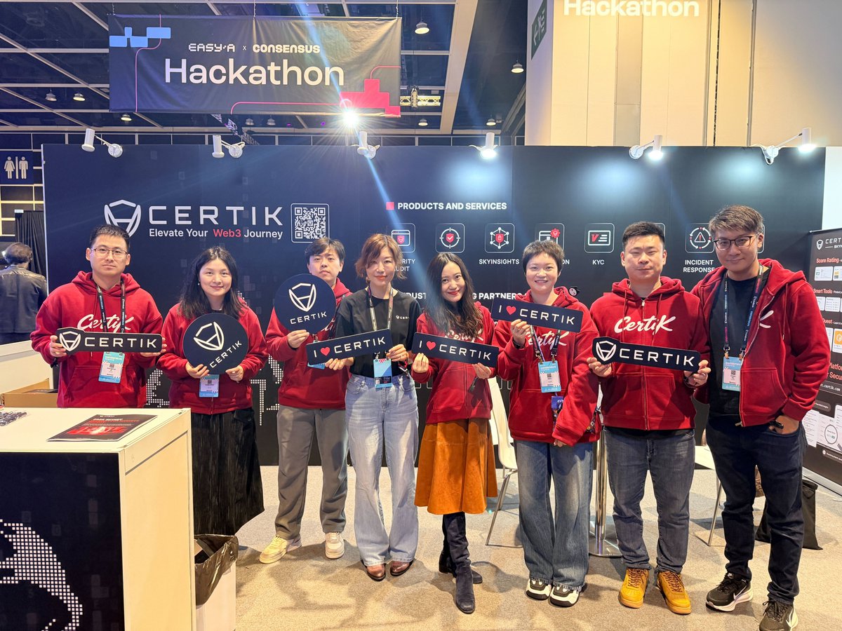 CertiK's tweet image. Builders, founders, researchers, journalists—we spoke with them all today at @consensus_hk.

From security insights to product deep dives, it’s been a packed and energizing day at Booth 3909.

Make sure to stop by and say hi 👋
