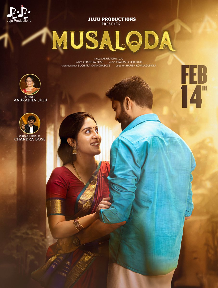 EpicCmntsTelugu's tweet photo. This Valentine's Day 💖, feel the music of love 🎶
#Musaloda releasing on Feb 14!
Sung by @anuradhajuju ❤️
Lyrics by @boselyricist ✍️
Starring #SamratReddy & @DhanyaBee 💕 https://t.co/QgsNihA8Cx