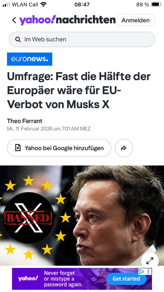 Eine SCHANDE von Yahoo ….

Stehen sie jetzt im dienst der EU ?