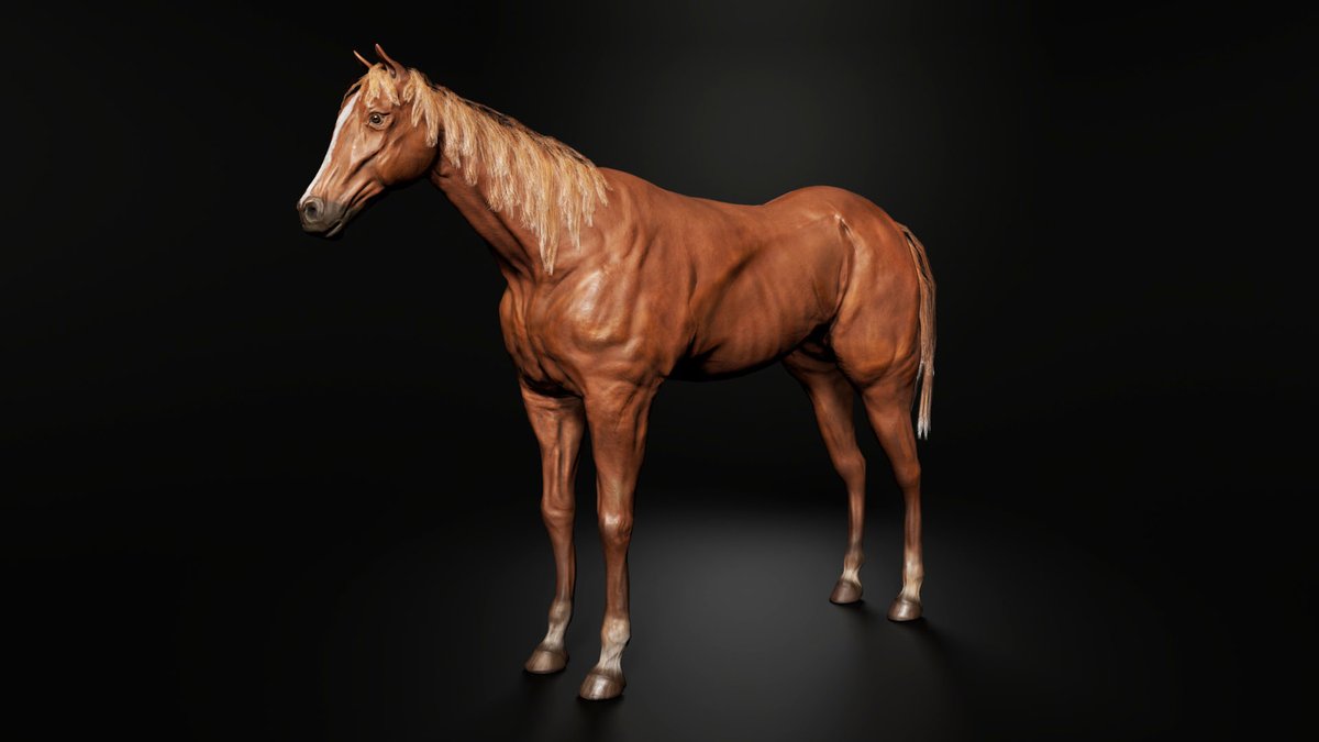 Mayu_Mu25's tweet photo. 後ろ足の形をすこし修正して安定感が増した気がする！ 
 #3DCG #MAYA #zbrush https://t.co/6qblXlogjY