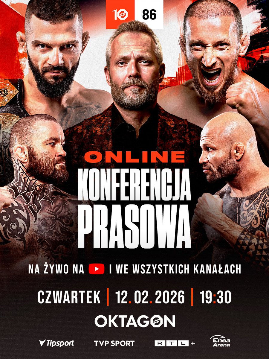 🚨 Fajny ruch - <a href="/OktagonOfficial/">OKTAGON</a> organizuje konferencję prasową online, podczas której pytania będą mogli zadawać nie tylko dziennikarze, ale też fani.

ℹ️ Udział w tym wydarzeniu wezmą najważniejsi bohaterowie gali #Oktagon86 w Szczecinie: Michał Materla, Christian Jungwirth,
