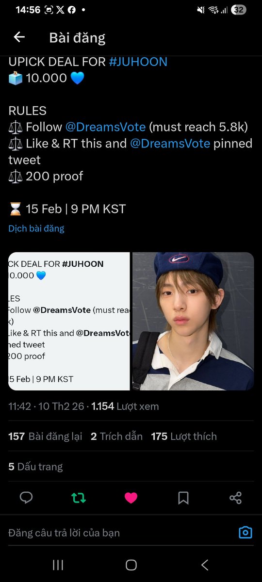 an_ssii's tweet photo. @KIMJUHOONVT @DreamsVote for #JUHOON #주훈 https://t.co/3BhjNmUTBN