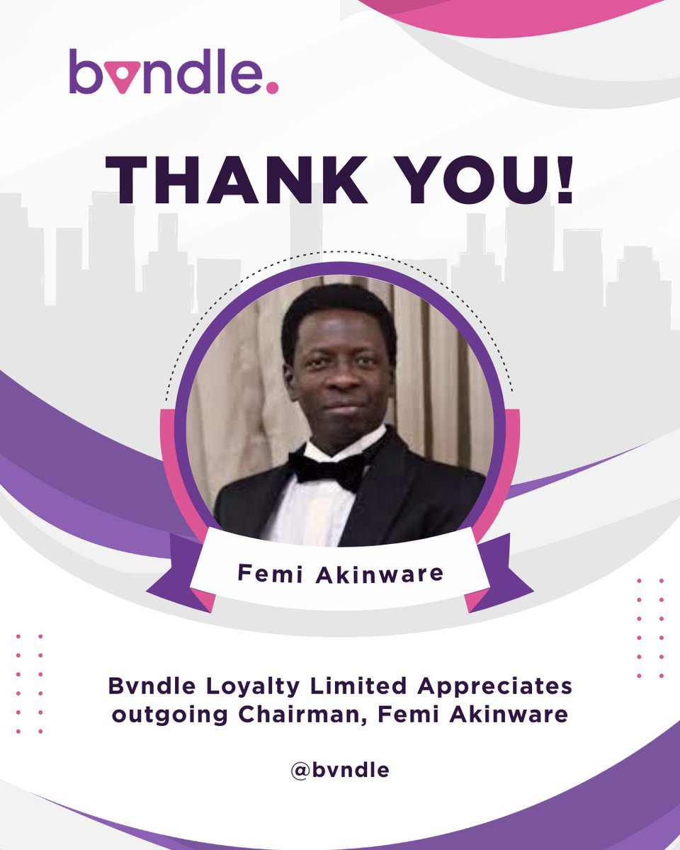 VFDGroup's tweet photo. Bvndle Loyalty Limited appoints Nonso Okpala, GMD of VFD Group, as Chairman of the Board, marking a new phase of growth and ecosystem expansion.

We thank outgoing Chairman Femi Akinware for his foundational leadership and welcome Ugochi Igbojekwe as Non-Executive Director. https://t.co/vDTkK8niBu