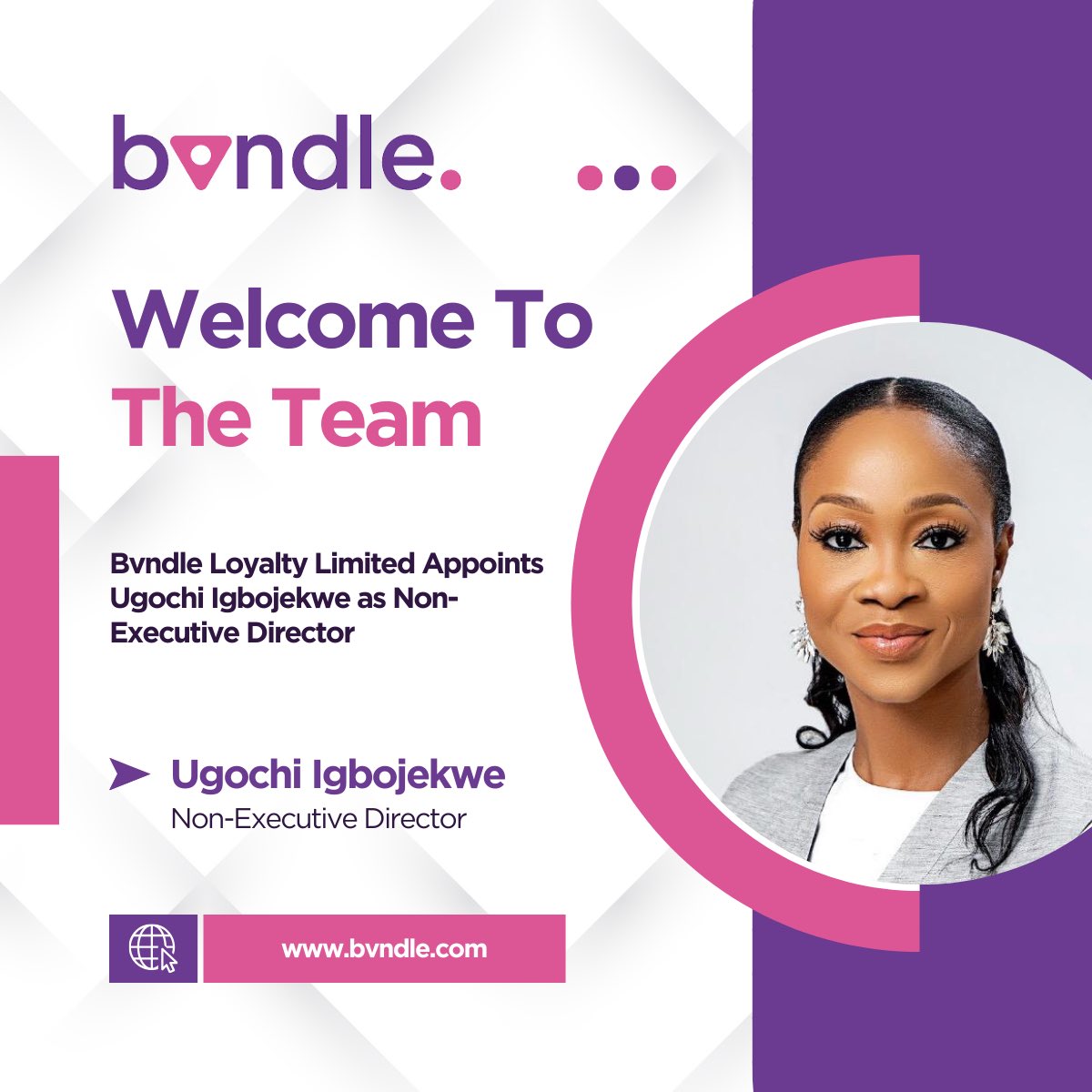 VFDGroup's tweet photo. Bvndle Loyalty Limited appoints Nonso Okpala, GMD of VFD Group, as Chairman of the Board, marking a new phase of growth and ecosystem expansion.

We thank outgoing Chairman Femi Akinware for his foundational leadership and welcome Ugochi Igbojekwe as Non-Executive Director. https://t.co/vDTkK8niBu