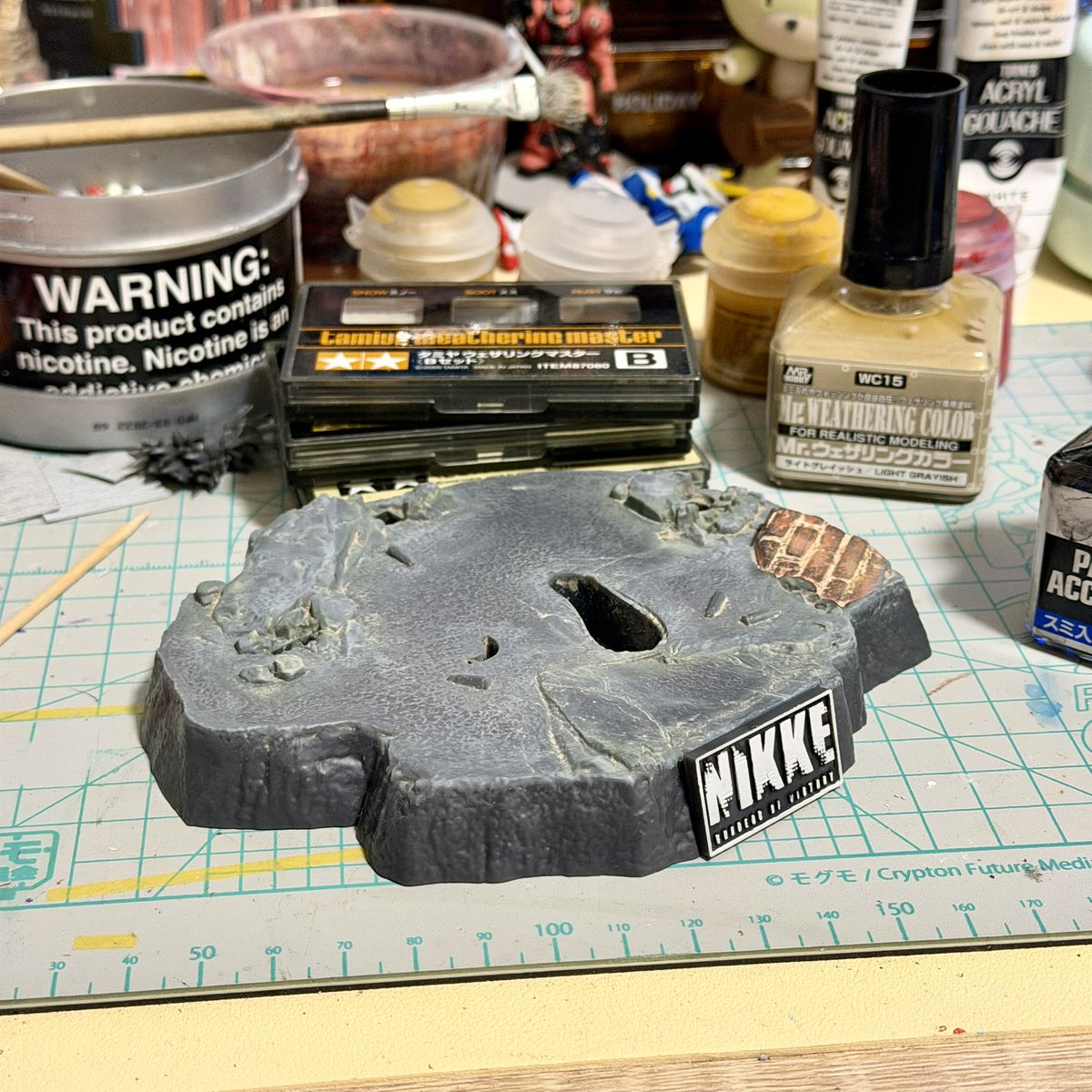 ⋆⸜ 配信ありがとうございました ⸝⋆

▸⃞ #エクスプラス #XMUSETOY

台座すごい悩んだ… .ᐟ 𖦹 ̫ 𖦹

けど悩めたおかげで
いい感じになった気がする… .ᐟ

トップコートでどれくらい落ちるかな？
ガードレールと草も残ってるしがんばるぞーー .ᐟ