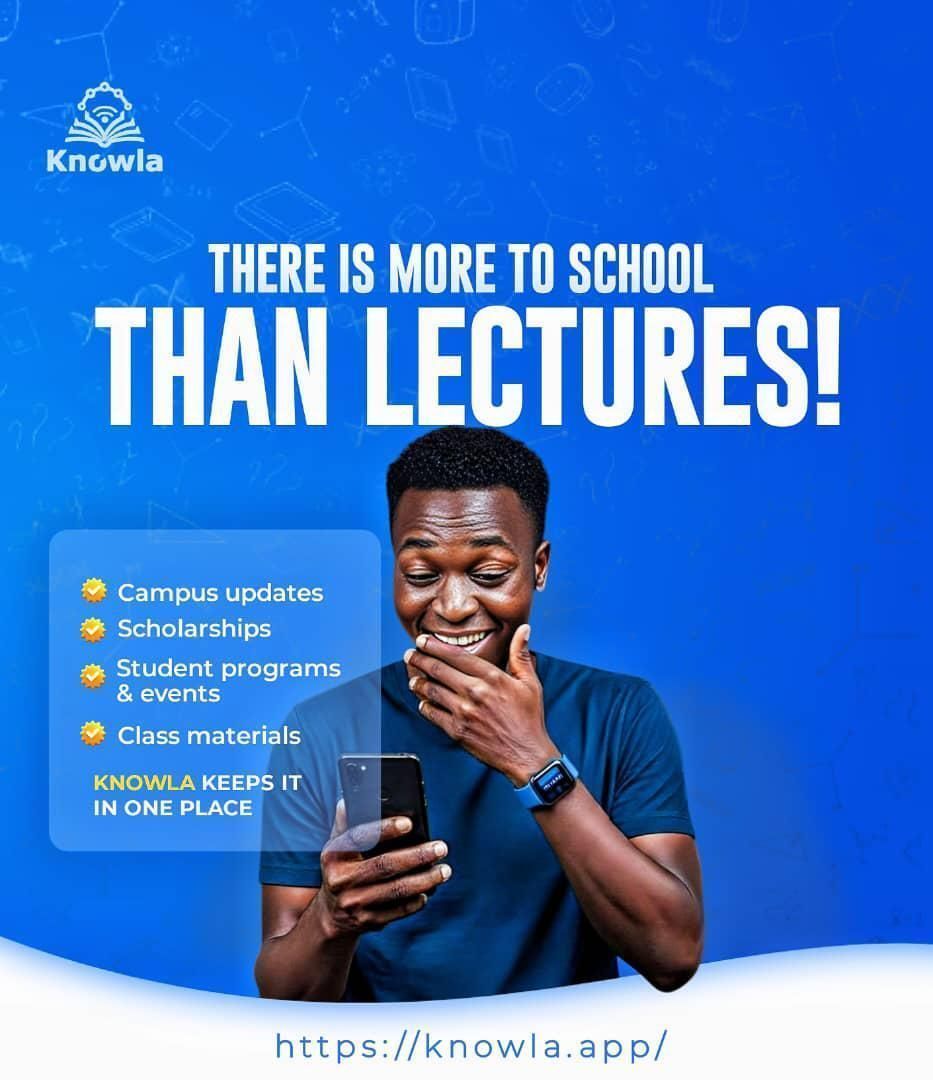 knowla_app's tweet photo. School is a marathon, not just a sprint lecture. 

Between hunting for scholarships and trying to keep up with campus events, your plate is full. Stop juggling a dozen different group chats and notice boards.

#knwla https://t.co/bH7dPgojZx