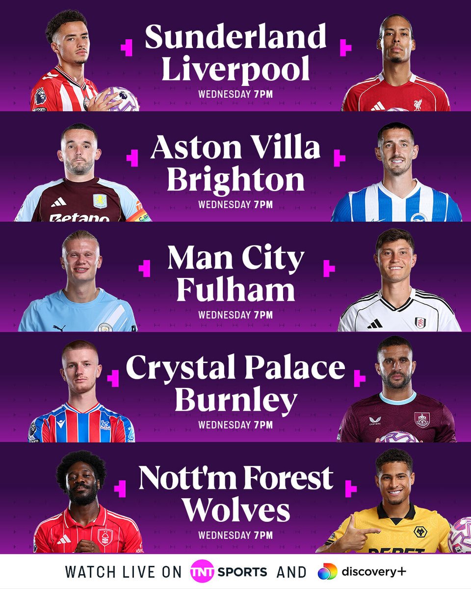 footballontnt's tweet photo. The midweek Premier League action continues LIVE on TNT Sports and discovery+ ⚽ https://t.co/4MGzFj1fVf
