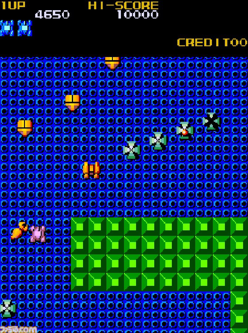 【アケアカ／アケアカ2】『メガゾーン』が2月12日に配信。1984年にKONAMIから発売されたシューティングゲーム
famitsu.com/article/202602…

戦車を操縦して敵基地を目指し進み、最奥にあるコアの破壊せよ。アケアカ2版ではタイムアタックモードも追加、VRR対応によりオリジナルに近い挙動を再現している