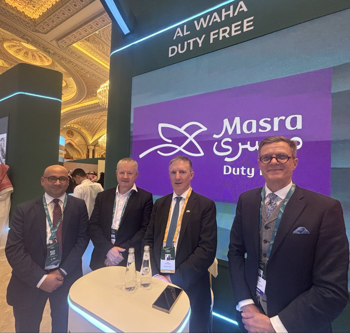 IrishEmbRiyadh's tweet photo. A notable Irish presence at the @PIFSaudi Private Sector Forum this week - highlighting the Irish contribution to #Vision2030
Delighted to be joined by @EI_MENA to meet
✈️AviLeaseKSA
🛍️#AlWaha duty free
👨💼@PCH_Intl
🏩#Quintessentially
🇮🇪🤝🇸🇦 https://t.co/5oZvb1V9YD