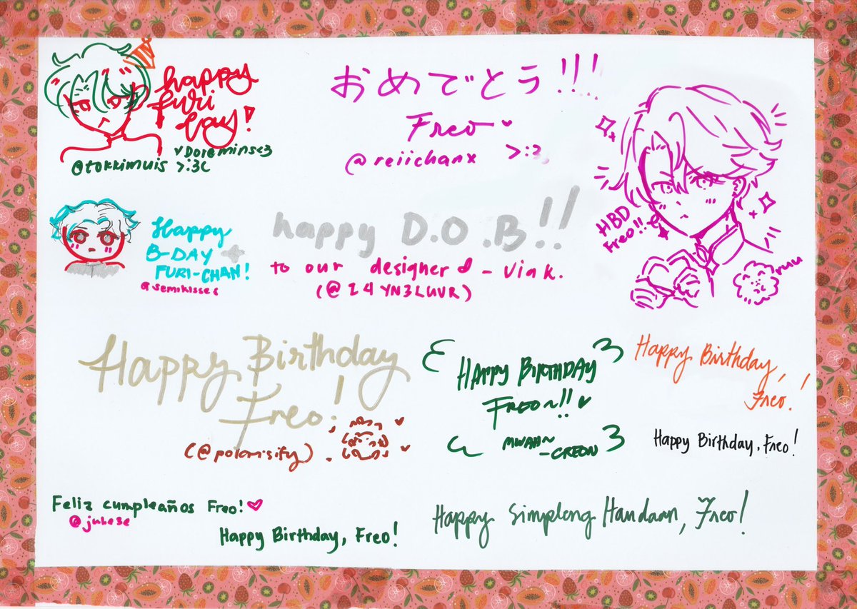 DoreminCafePH's tweet photo. #FreoBirthday2026

And of course, what’s a birthday celebration without a message board? And this time, everything was handwritten, and hand-drawn by wonderful Doremin and HzBeats!

Happy birthday, Tenchou! https://t.co/jAW3GWIXGd