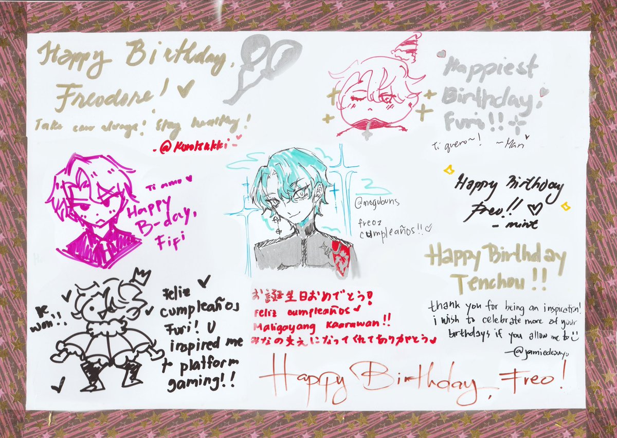 DoreminCafePH's tweet photo. #FreoBirthday2026

And of course, what’s a birthday celebration without a message board? And this time, everything was handwritten, and hand-drawn by wonderful Doremin and HzBeats!

Happy birthday, Tenchou! https://t.co/jAW3GWIXGd
