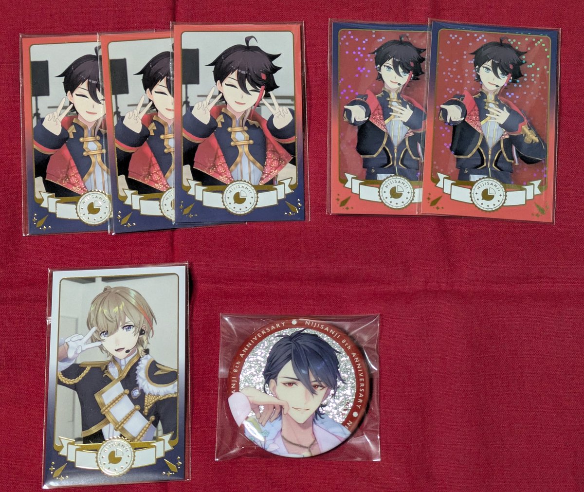 交換】 にじさんじ 8th anniversary 共通衣装 チェキ風 カード バッジ