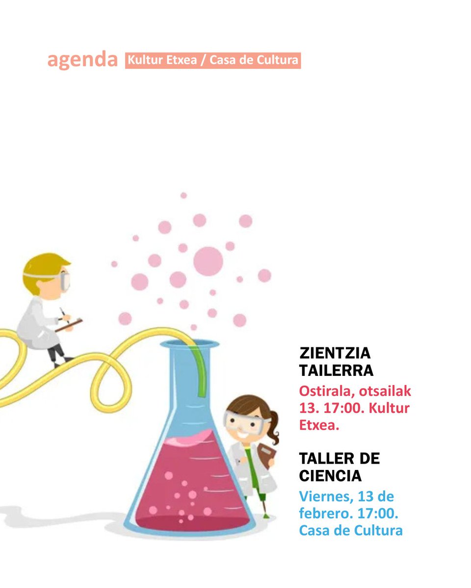 ZIENTZIA TAILERRA
huarte.es/eu/eventos/tal…

TALLER DE CIENCIA 
huarte.es/eventos/taller…